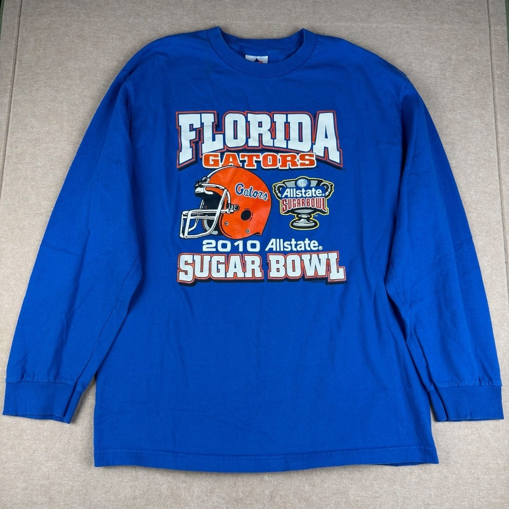 Tri Lake Shirt Mens L Blue Florida Gators 2010‎ Sugar Bowl Footbal Sports